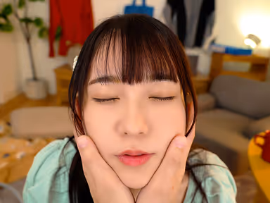 VR] No Averting Your Eyes! To fix her shyness, they stare at each other from a very close distance, and have lovemaking sex with a lot of lovemaking. gallery