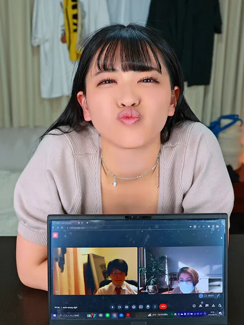Anna Hanayagi - Exposed Teleworker at Home - Seduced by the Showing of G-cup Big Tits That Popped Out of the Screen During a Remote Meeting - Unable to Resist, She Secretly Fucks Her Boss Behind the Screen [Her Upper Body at Work, Lower Body in a Sexual Affair] Anna Hanayagi - Seduced by the Showing of Big Tits That Popped Out of the Screen During a Remote Meeting [Her Upper Body at Work, Lower Body in a Sexual Affair gallery