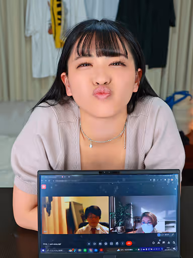 Anna Hanayagi - Exposed Teleworker at Home - Seduced by the Showing of G-cup Big Tits That Popped Out of the Screen During a Remote Meeting - Unable to Resist, She Secretly Fucks Her Boss Behind the Screen [Her Upper Body at Work, Lower Body in a Sexual Affair] Anna Hanayagi - Seduced by the Showing of Big Tits That Popped Out of the Screen During a Remote Meeting [Her Upper Body at Work, Lower Body in a Sexual Affair gallery