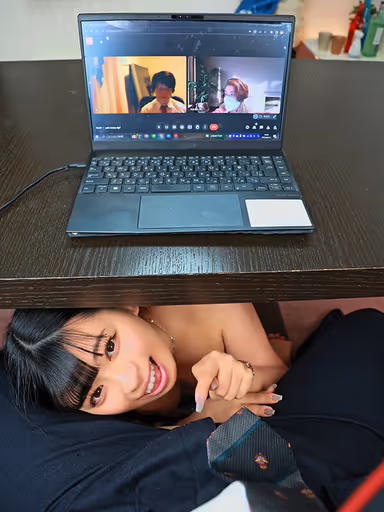 Anna Hanayagi - Exposed Teleworker at Home - Seduced by the Showing of G-cup Big Tits That Popped Out of the Screen During a Remote Meeting - Unable to Resist, She Secretly Fucks Her Boss Behind the Screen [Her Upper Body at Work, Lower Body in a Sexual Affair] Anna Hanayagi - Seduced by the Showing of Big Tits That Popped Out of the Screen During a Remote Meeting [Her Upper Body at Work, Lower Body in a Sexual Affair gallery