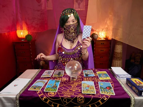 A Fortune Teller with a Bewitching Face Veil Sees Through Your Frustration, Gives You a Blowjob Through the Veil, and Pistons You So Hard That the Veil Rips Up, Squeezing You to the Roots Nene Tanaka gallery