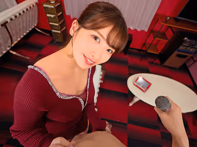 VR】【Tekoki Karaoke VR】When she sings, she gets blamed for nipple licking and hand job! If you can score more than 90 points, it's time for a live sex bonus! gallery