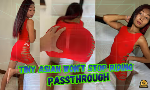 Tiny Asian Won’t Stop Riding in VR [Passthrough]