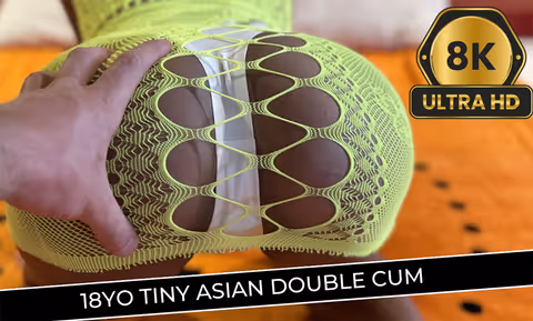 18 Years Old Tiny Asian Double Cum