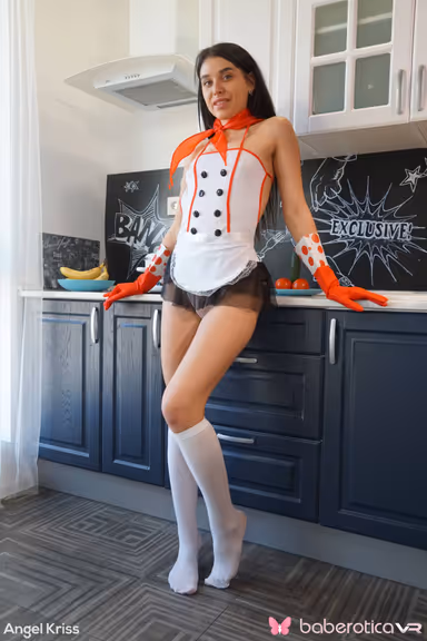 Angel Kriss Toy Fucks in The Kitchen gallery