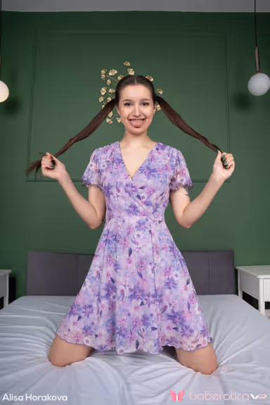 Rainbow Dildo Stretches Cute And Busty Alisa Horakova gallery