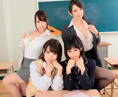 [VR] Full Length VR School VR Special Filled With Horny Female Teachers And S*********s! This School Has 'No Rules' And Encourages Random Fucking!! Yuri Nikaido, Aoi Kururugi, Kurumi Tamaki, Mayu Sato gallery