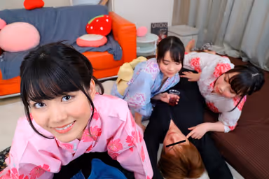 [VR] I Realized That No Matter How Much Fun I Tried To Make Our BBQ Party With Food And Fireworks, No Matter How Much I Tried To Be A Good Host For The Girls, The Only Guys They Had Eyes For Were The Handsome Ones... But I Wouldn't Give Up, And When I Politely Served These Meat-Eating Girls Some Fresh Meat, It Turns Out They Were Disappointed In Prematurely Ejaculating Handsome Guys, And Came For Me With Hunger In Their Eyes... Kurumi Tamaki Aoi Kururugi Nao Jinguji gallery
