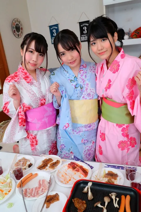 I Realized That No Matter How Much Fun I Tried To Make Our BBQ Party With Food And Fireworks, No Matter How Much I Tried To Be A Good Host For The Girls, The Only Guys They Had Eyes For Were The Handsome Ones... But I Wouldn't Give Up, And When I Politely Served These Meat-Eating Girls Some Fresh Meat, It Turns Out They Were Disappointed In Prematurely Ejaculating Handsome Guys, And Came For Me With Hunger In Their Eyes... Kurumi Tamaki Aoi Kururugi Nao Jinguji gallery