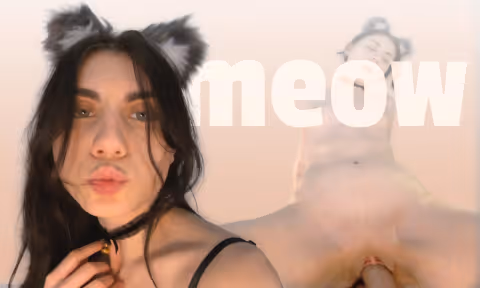 Cat Cosplay 18yo Teen Fucks Huge Dick Dildo