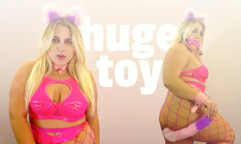 Cosplay BBW Plays With Anal Cat Tail & Fucks Huge Dildo