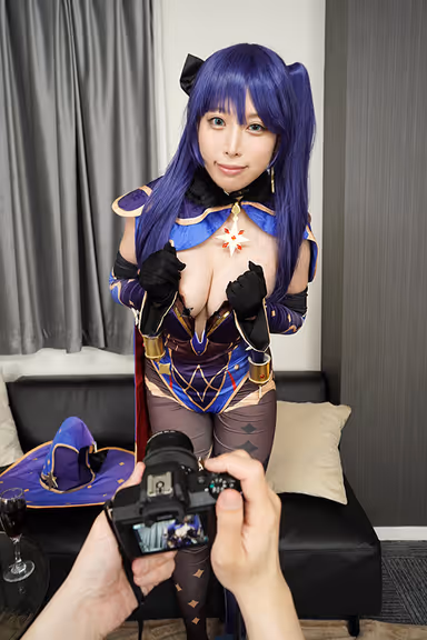 VR] Off-Line Sex with Beautiful Big-Breasted Layer at a Hotel after an Event! A beautiful girl who seduces you with her erotic cosmetics and a series of Nakadashi sex like in a doujinshi! Miku Nakamaru gallery