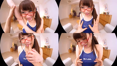 [VR] Mao Kurata. Eyeglasses And Competitive Swimsuit Giant Titty Fuck VR. Creampie SEX With A G Cup Beauty With A Lovely Smile! gallery