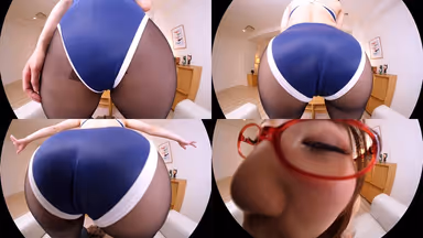 [VR] Mao Kurata. Eyeglasses And Competitive Swimsuit Giant Titty Fuck VR. Creampie SEX With A G Cup Beauty With A Lovely Smile! gallery