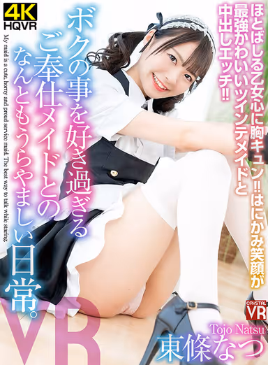 [VR] Natsu Tojo. Servant Maid Who Loves Me Too Much Is Jealous Of Me Every Day. It Makes Her Girlish Feelings Swell With Emotion! This Maid Has A Shy Smile And Amazingly Cute Pigtails For Lewd Creampie Sex! gallery