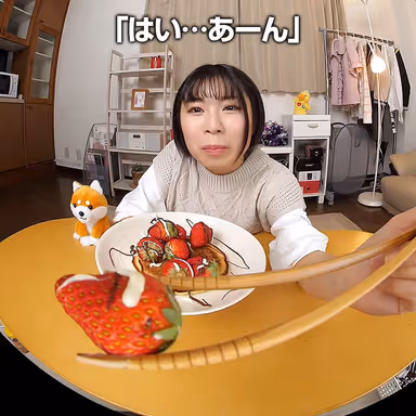【VR】これぞリアル！究極のいちゃらぶ！なつの笑顔を独り占め！ボクの彼女はAV女優「愛情こめたパンケーキ…一緒に食べよ！」 佐野なつ gallery