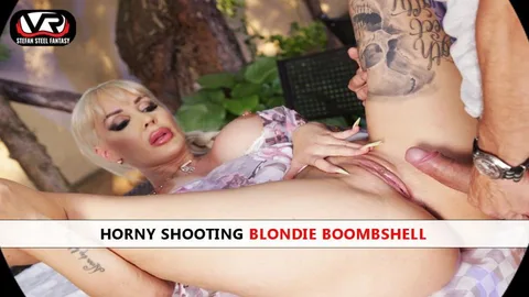 Horny Shooting Blondie Bombshell