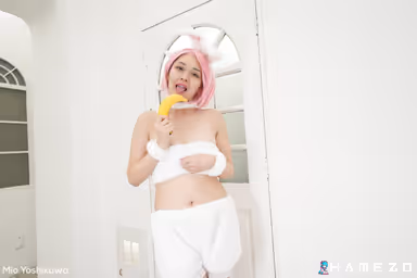 Sexy Bunny Mio Yoshikawa Munches And Hopps On A Cock gallery
