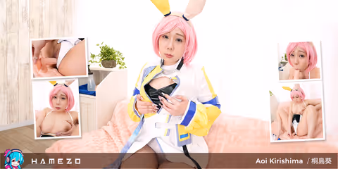 Aoi Kirishima Masturbates In Bunny Slut Cosplay