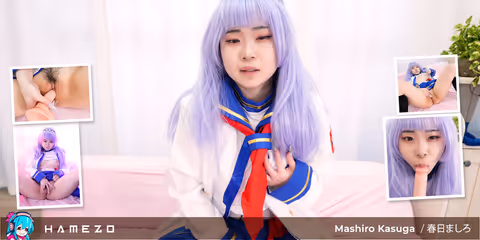 Mashiro Kasuga Loves Masturbating With Long Dildos