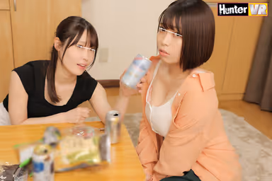 VR] If I Insert My Penis Into Your Penis, Will I Lose? She's a modest, modest girl with big tits. I was supposed to be treated to a home-cooked meal at her house, but her drunken sister suddenly intervened! The drinking party started without even getting to know each other. Then, I found out that... gallery