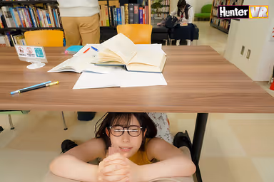 VR] Unexpected Combination in a Quiet Library! Demanding instant fuck in a long skirt! The Ultimate Silent Fuck! Intentionally? A gifted woman with glasses who makes eye contact with you in the library is very erotic! Have you ever thought that the quiet, bespectacled, talented woman who goes to the library might actually be a very horny and slutty woman? gallery