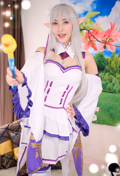 VR] Kana Morisawa-chan and the Otherworldly Elf in a Cosplay Photo Session VR Experience! The most intense and intense live sex with a beautiful white and silver-haired elf! gallery