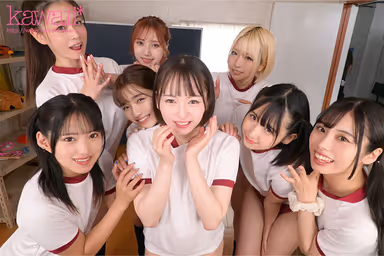 VR] 8KVR×kawaii* Jogakuin <Aoharu Academy> I was assigned to an all-girls school and the time has come for me to become popular! In the classroom... in the infirmary... in the gym... in a harem reverse 9P orgy where I am lasciviously pulled out by 8 students whose sexual desires are insatiable... Meisa Nishimoto, Alice Otsu, Mary Tachibana, Amiri Saito, Mai Arisu, Mitsuki Nagisa, Monaka Senishi, Sumire Kuramoto gallery
