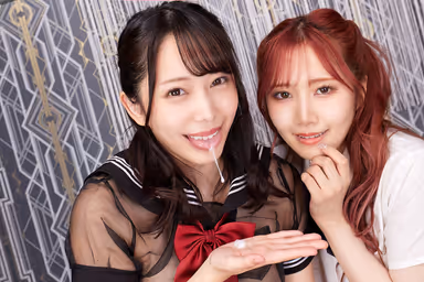 VR] I, a teacher of a secret club of active J-kei, went undercover in a big way SPECIAL Mizuki & Amiri's erotic attack is amazing! Mouth sealing W blowjob & miraculous EROERO3P！！！！ Amiri Saito Mizuki Yayoi gallery