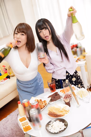 [VR] Pussy Party VR ~Unfeminine And Mentally Unstable Porn Actresses Who Are The Mainstay Of The Industry Get D***k And Have A Wild, Dirty Party~ Yui Kawagoe , Riona Minami gallery