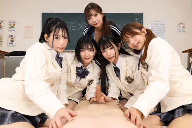 KMPVR-Sai - 1,000 Titles Commemorative Edition] You Lose When You Finish! The girls in my class change the color of their eyes and make me cum no matter how many times I ejaculate... School Sex Battle Royale! gallery