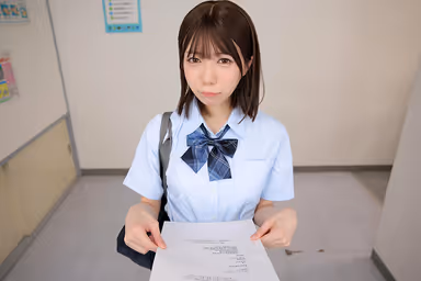 [VR] “Teacher, I’ll let you have sex with me—won’t you give me a good grade?” A steamy scheme packed with dirty talk from a serious yet cute student!! Yuna Hinata gallery