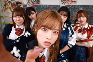 [VR] A Crazy School Slut Harem: Where I'm Constantly Used as a "Dick Slave" by Five Busty Delinquent Girls at the Top of the School Hierarchy at My New School—The Frenzied Harem: Sakura Kurumi / Rika Tsubaki / Rio Nagaregawa / Aoi Hazuki / Konatsu Kashiwagi gallery