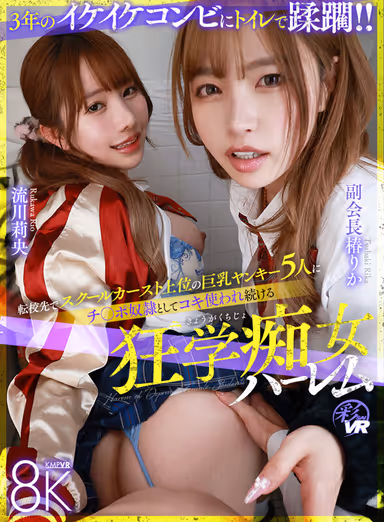 [VR] The Crazy School Slut Harem Vice President: Rika Tsubaki (3rd Year) and Rio Nagaregawa (3rd Year) – Constantly Used as a Cock Slave by Five Busty Delinquent Girls at the Top of the School Hierarchy at Her New School gallery