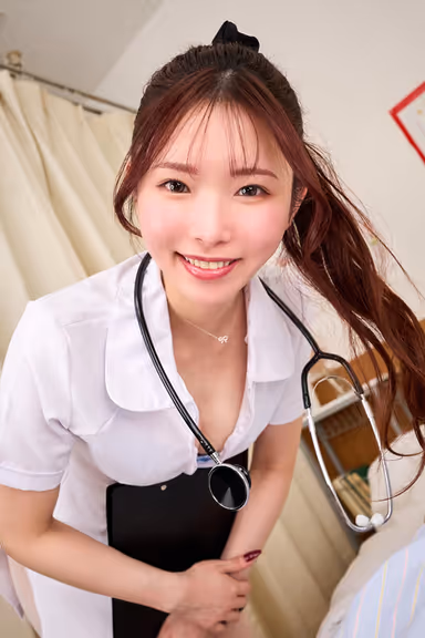 [VR] Hibiki Ren: The Revitalizing Nurse Who Devotedly Encourages Ejaculation and Gives You the Will to Live, All While No One Is Watching During Your Hospital Stay gallery