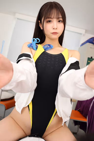 VR] Thick Hips Biting Into Swimsuit. Tight waist. Swimming Club Advisor Honami Seduces Me in the Men's Locker Room with Her Whipped Ass! gallery