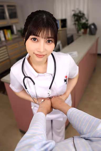 VR] The new nurse in charge during her first hospital stay is Yonami Ishikawa, a romantically inclined rookie nurse who truly believes that kissing cures diseases. gallery