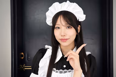 VR] I'm being rushed and fainting in agony, and she looks down on me but still adores me! Erika Ozaki's Sweet Sadism of Dispatched Maid's Continuous Ejaculation gallery