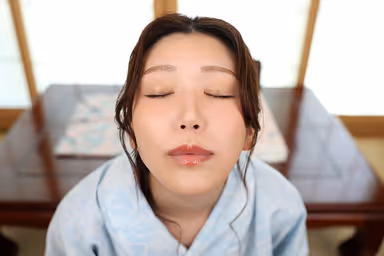 VR] Make you fall in love with her in the most pleasurable way...and make you cum. A beautiful woman in kimono gently and lewdly teaches you how to impregnate properly and surely with her own body in a class on fertility manners. gallery