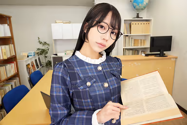 VR] The study of lewd language by a sullen girl in the Faculty of Literature. She traces the obscene sentences of pure literature with her professor and whispers lewdly to awaken her hidden eroticism. Erika Ozaki gallery
