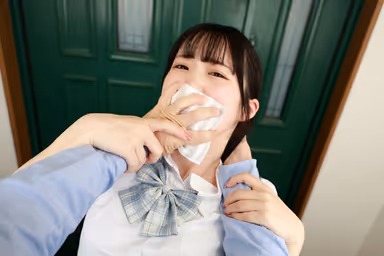 VR] Restraint r**e of a big-breasted schoolgirl who lives in the same apartment building. She is locked up in her own house, deprived of her sight and freedom of limbs, and is still being r**ed when the morning comes. gallery