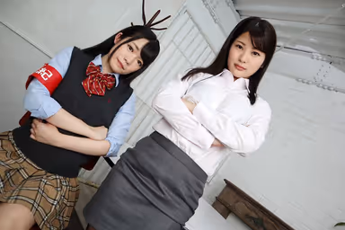 [VR] My Upperclassman Disciplinary Committee Chaiperson And Homeroom Teacher Were F*****g Me Into All Sorts Of Erotic Orders, And Now My Rock Hard Erection Is Unstoppable! Aoi Mizutani Azusa Honda gallery
