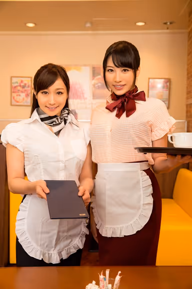 [VR] VR Costume Club Is Now Open!! Double Waitress Intense Service! Miki Sunohara , Yu Kawakami gallery
