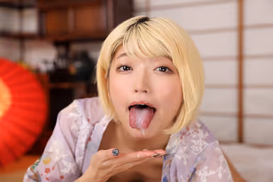 VR] Snake Tongue 'Yoko' Ryokan Turns Male Visitors into Pacifier Addicts for Two Days and One Night gallery