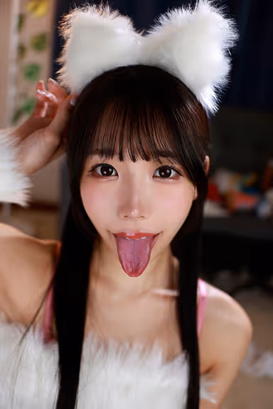 VR] Erika Ozaki, Licking. ～Drooling, Licking Her Face, Body and Penis Until They Blister! gallery