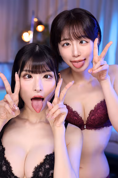 【VR】Wアヘ顔共演作品！アヘ顔感染パンデミック ～感染してしまった美人姉妹～ 胡桃さくら・美咲かんな gallery