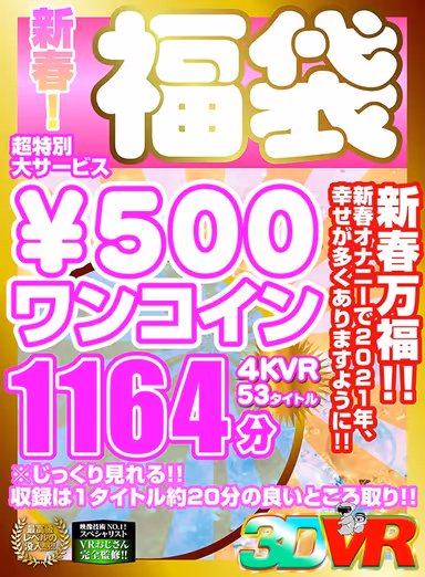 [VR] New Year Special! Amazing Offer - 500 Yen Lucky Bag 4 KVR 53 Titles, 1164 Minutes gallery
