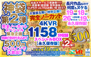 VR] [500 yen One-Coin] Complete No-Cut Big Deal Special! The second special box containing 1158 minutes of 4KVR [Permanent Preservation Edition]! gallery