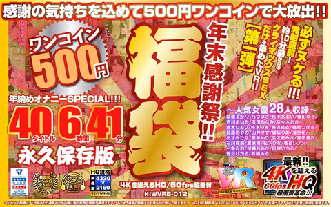 [VR] (A 1-Coin Price Special For 500 Yen) A Year-End Fan Appreciation Festival!! A Grab Bag Of Goodies 40 Titles 6 Hours, 41 Minutes - Better Than 4K, High-Quality / 60fps Super High Definition - Collector's Edition
