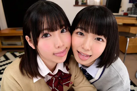 Beautiful Girls Who Were Famous For Their Good Looks Back Home Are Old Friend Of Mine. I Live On My Own And They End Up Coming Over For A Visit! "You Don't Have A Girlfriend, Do You?" They Say As I Let Them Stay Over, Their Appreciation Shows On Their Cute Faces As They Stare Back At Me While Getting Me Off Over And Over Again... Nanami And Sumire. gallery